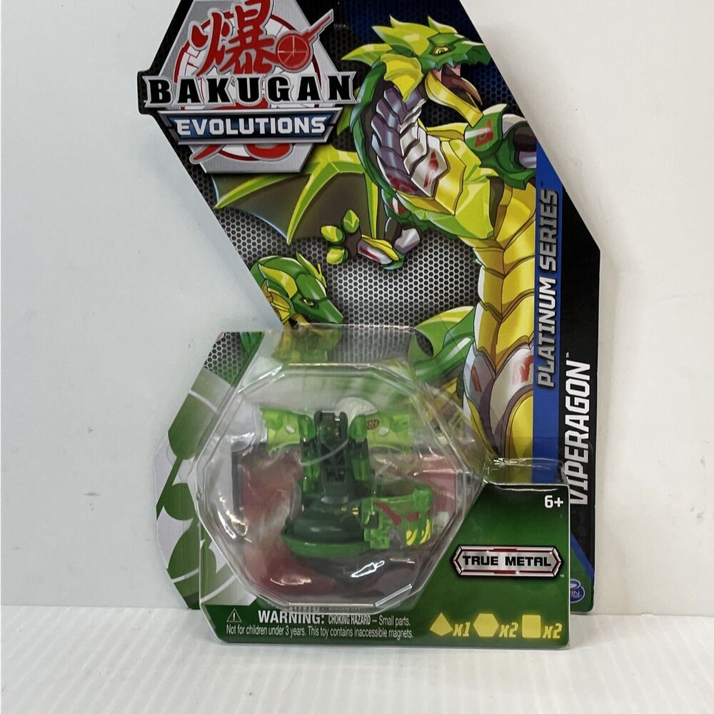 Bakugan Evolutions Ventus Platinum Viperagon Action Figure, Green